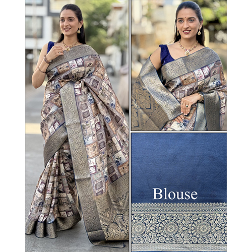 Dola Silk Gala Rich Pallu-et-2207 Printed Saree - Color: Multicolor