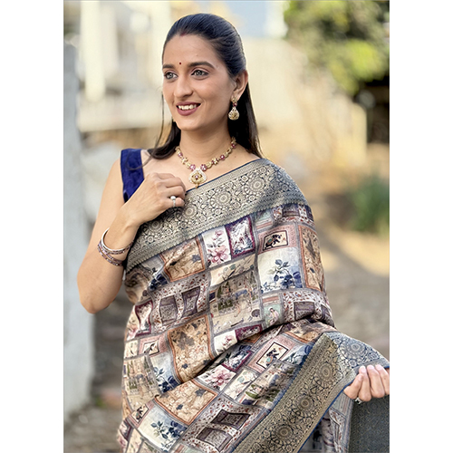Dola Silk Gala Rich Pallu-et-2207 Printed Saree - Color: Multicolor