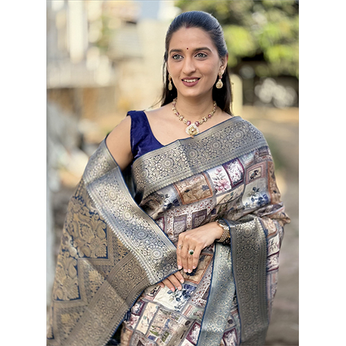 Dola Silk Gala Rich Pallu-et-2207 Printed Saree - Color: Multicolor