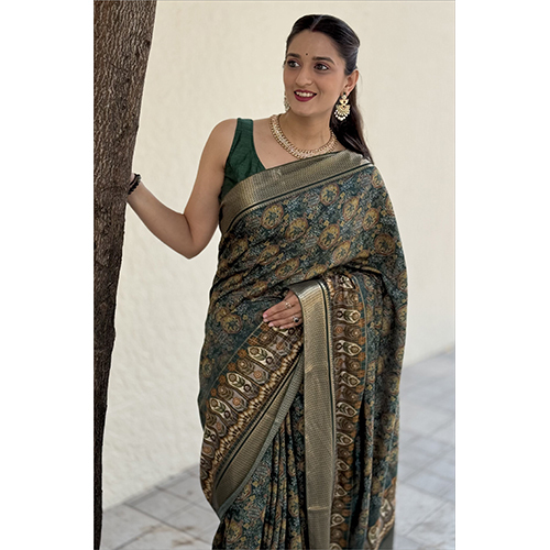 Mal Cottan Chex Chit Pallu-ET-2096 Designer Printed Saree
