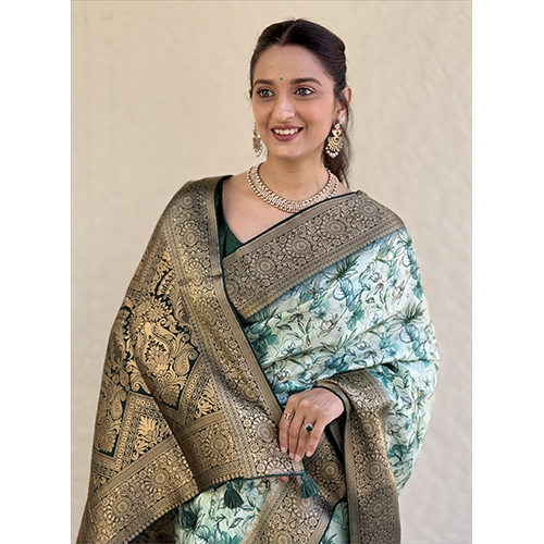 Dola Silk Gala Rich Pallu-et-2218 Designer Printed Saree - Color: Multicolor