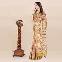 KKSPP-ET-1774-Green Printed Bandhani Saree