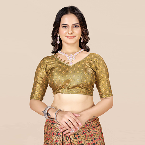 KKSPP-ET-1774-Green Printed Bandhani Saree