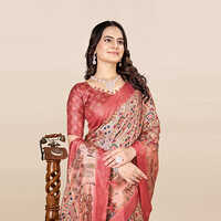 KKSPP-ET-1774 Gajari Printed Bandhani Saree