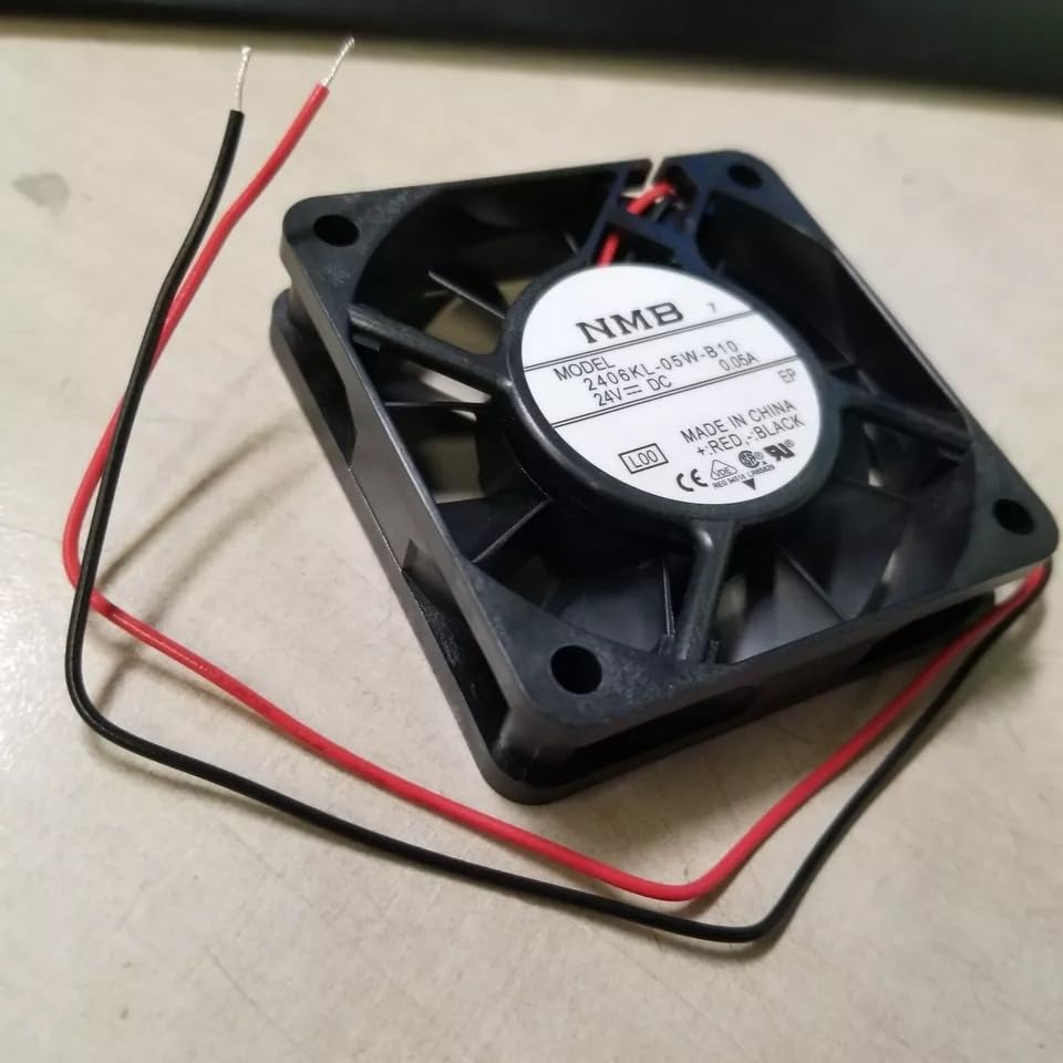 NMB 2406KL-05W-B10 Axial Fan 24V-0.05A DC Brushless Air Cooling Fan 1800 RPM 60 * 60 * 15mm 2-Wire