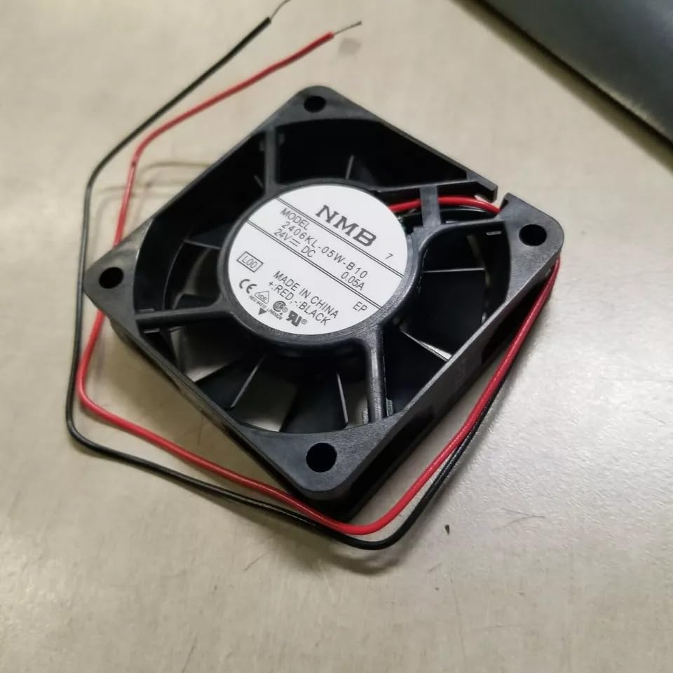 NMB 2406KL-05W-B10 Axial Fan 24V-0.05A DC Brushless Air Cooling Fan 1800 RPM 60 * 60 * 15mm 2-Wire