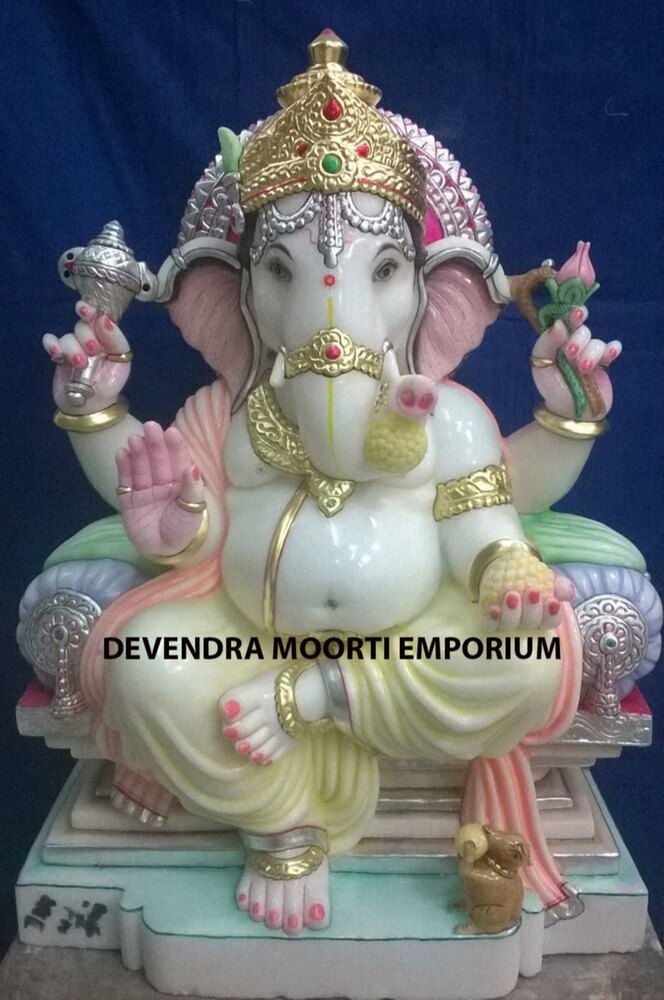 2 Feet Marble Lord Ganesh Statue