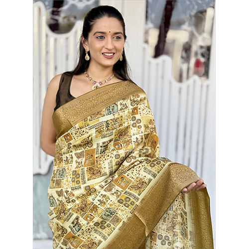 Lightweight Mysore Saree - Color: Golden