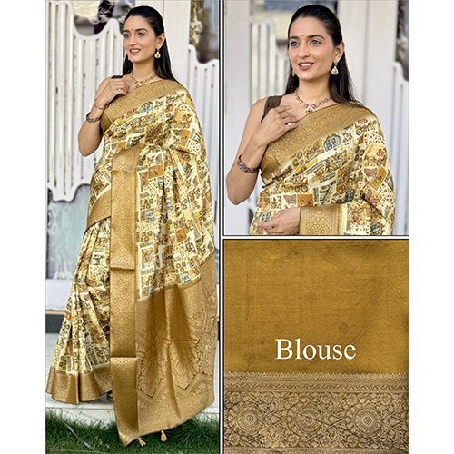 Dola Silk Gala Rich Pallu-et-2232 Digital Printed Saree - Color: Multicolor