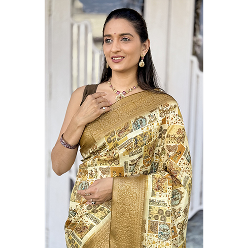 Dola Silk Gala Rich Pallu-et-2232 Digital Printed Saree - Color: Multicolor