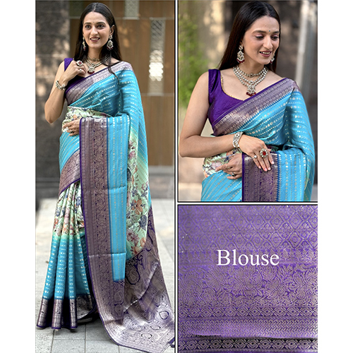 Elegant Mysore Saree - Color: Lavender