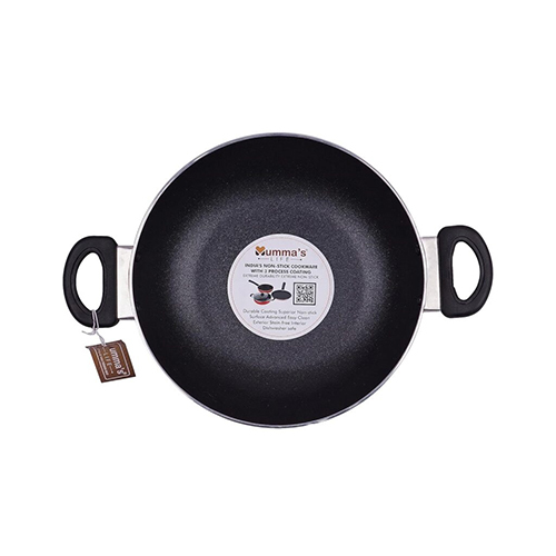 Non Stick Kadhai For Induction With Glass Lid - Material: Metal