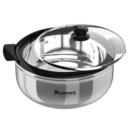 Premium Insulated Casserole With Glass Lid - Material: Metal