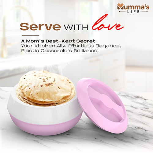 Pink Plastic Casserole - Metal Type: Stainless Steel
