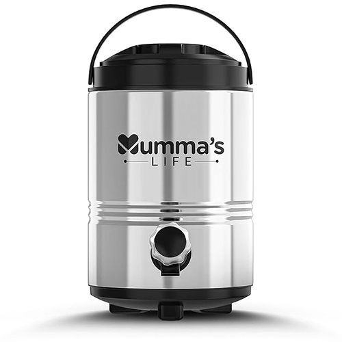 Steel Water Jug - Color: Silver And Black