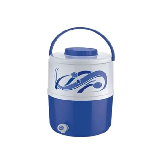 12 Ltr Plastic Water Jug - Color: White And Blue