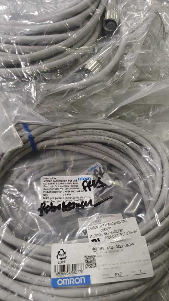 OMRON FRLS ROBOTIC FLEXIBLE SENSOR CABLE 10MTR WITH 12MM 4PIN FEMALE CONNECTOR,XS2F-D421-JAO-F