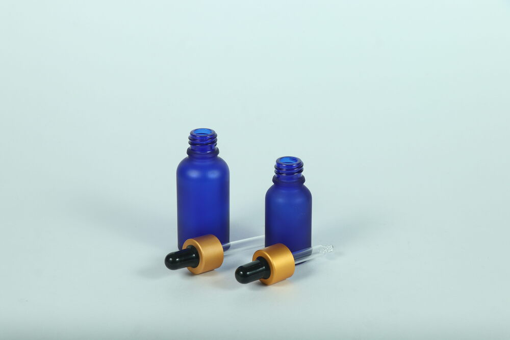 10-30ML BLUE FROSTED GLASS DROPPER BOTTLE