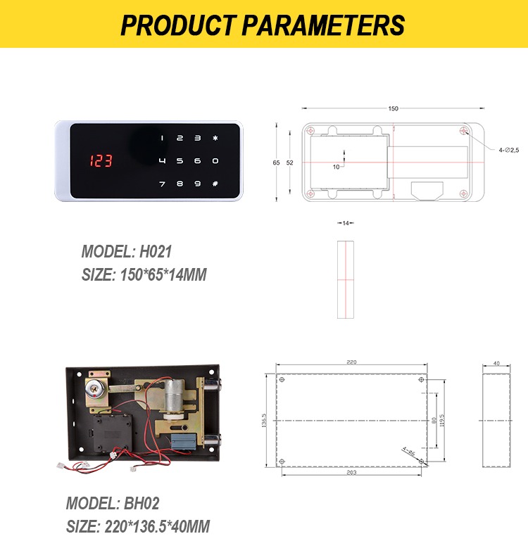 Touch Sceen Digital Motorised Lock