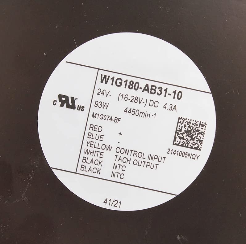W1G180-AB31-10 2-Wire (200x200x70mm) 24V 4.3A 93W Aluminum Frame Violent Cooling Fan