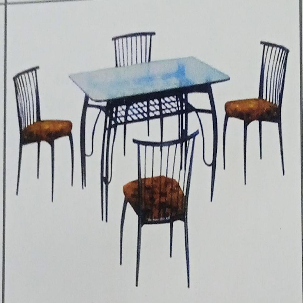 PRIME DIAMOND DINING TABLE M.S WITH 4 DIAMOND CHAIR M.S 