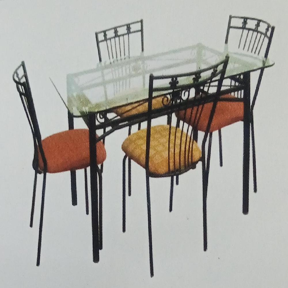  PILLAR DINING TABLE M.S WITH M.S RUBY CHAIR