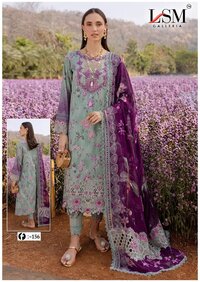 LSM Firdous Queen Vol-15  Karachi Dress Material