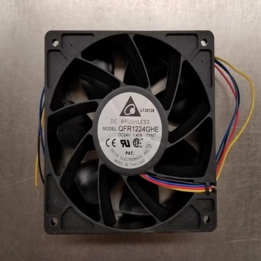 Delta QFR124GHE Axial Fan 24V-1.41A DC Brushless Air Cooling Fan 6000 RPM 120 * 120 * 38mm 4Wire