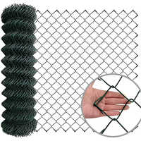 Galvanized Iron Poultry Chain Link Fence - Color: Green