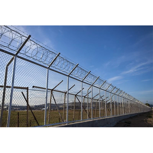 Security Chain Link Fencing - Color: Silver