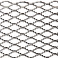 Expanded Aluminum Mesh - Stainless Steel, 100 Meter Roll, Silver Color, 12 Gauge Wire, Diamond-shaped Holes For Strength And Filtration