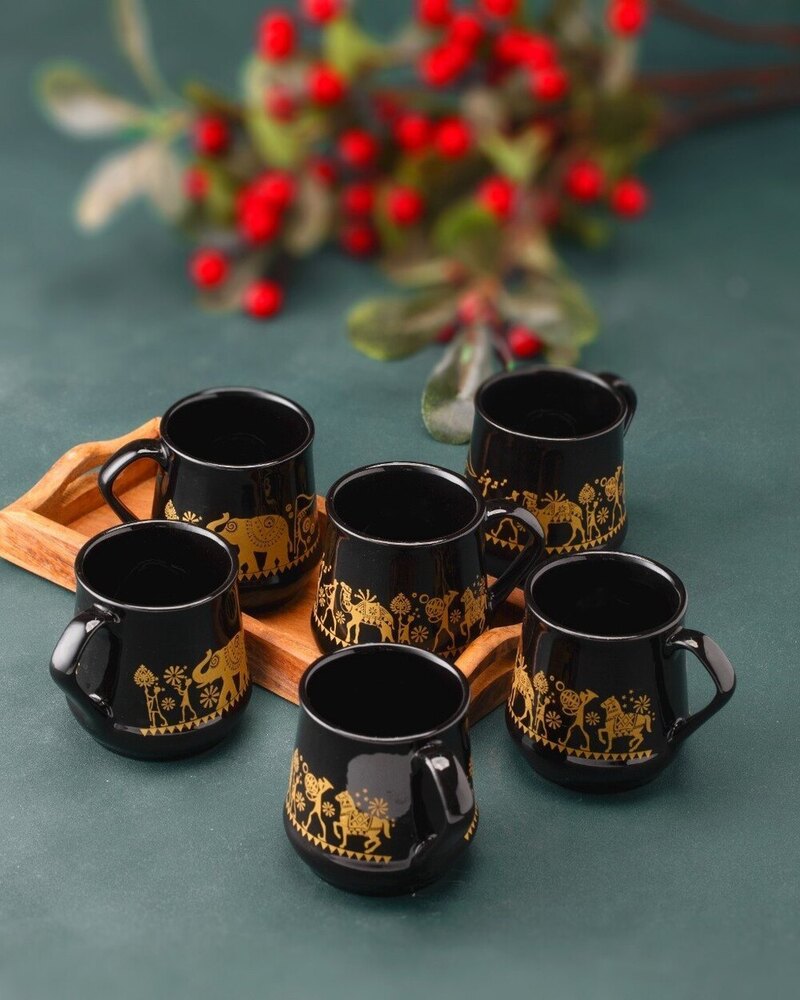 CERAMIC TEA COFFEE MUG SET OF 6