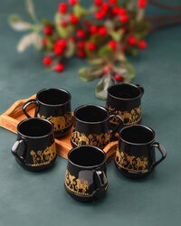 CERAMIC TEA COFFEE MUG SET OF 6