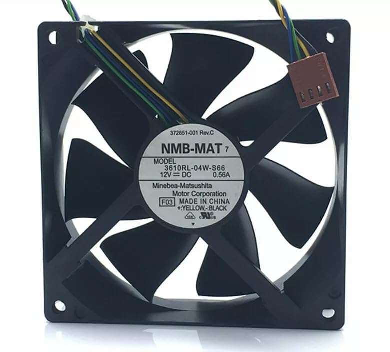 NMB-MAT 3610RL-04W-S66 Axial Fan 12V-0.56A DC Brushless Air Cooling Fan 3700 RPM 92 * 92 * 25mm 4Wire