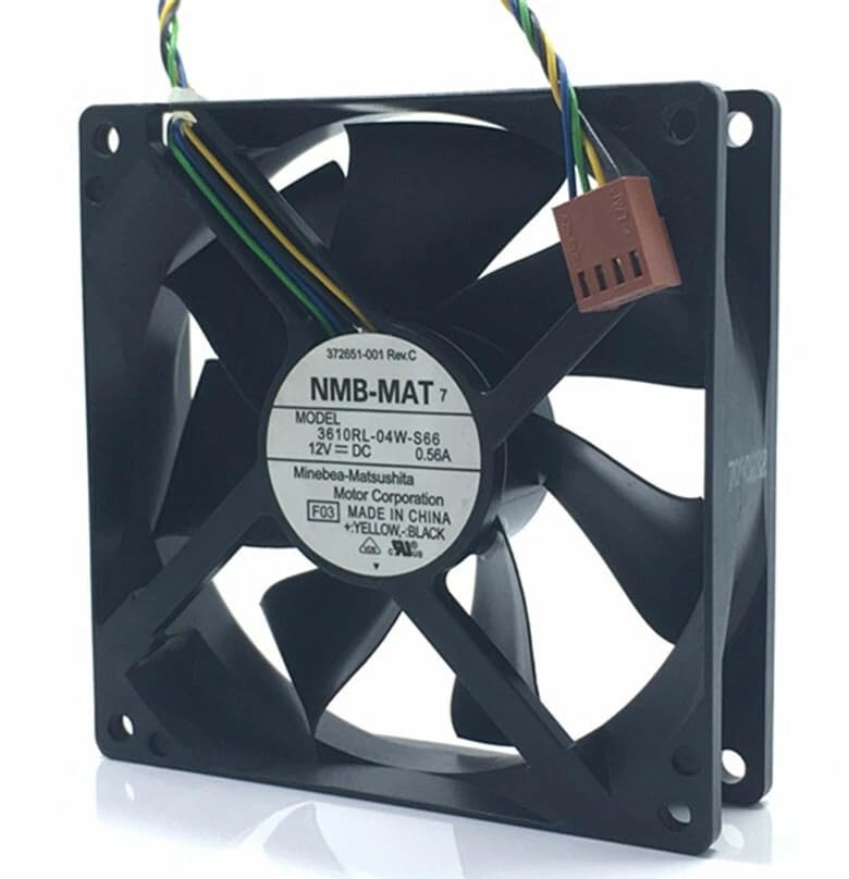 NMB-MAT 3610RL-04W-S66 Axial Fan 12V-0.56A DC Brushless Air Cooling Fan 3700 RPM 92 * 92 * 25mm 4Wire