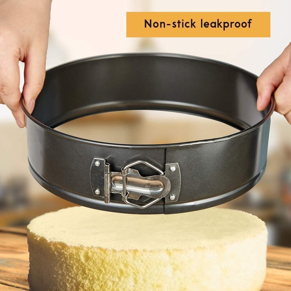 Round Cake Mould Set of 3, Non-Stick Springform Cake Pan ,Baking Tray  (18cm, 20cm, 22cm)