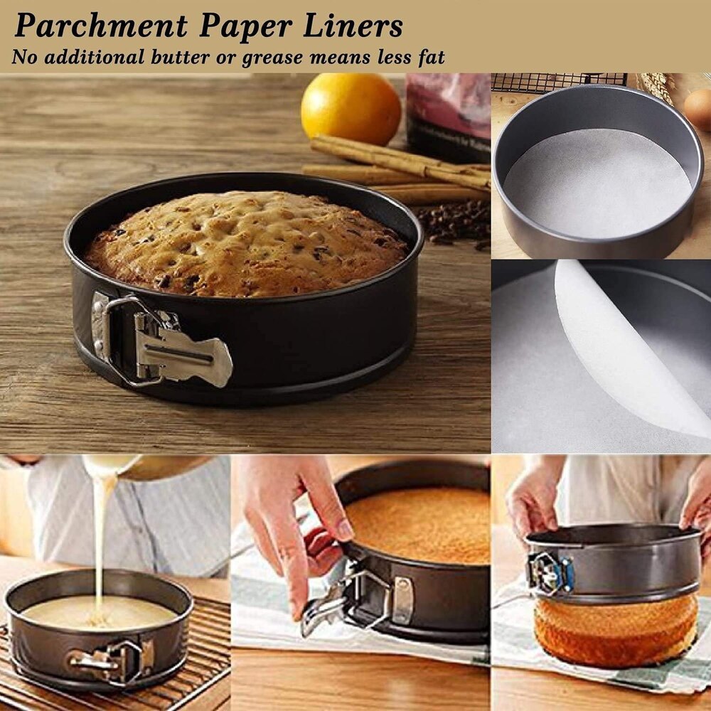 Round Cake Mould Set of 3, Non-Stick Springform Cake Pan ,Baking Tray  (18cm, 20cm, 22cm)
