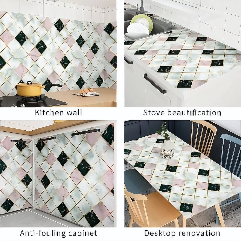 Self Adhesive Marble Wallpaper Checks Design Peel And Stick Wall Paper