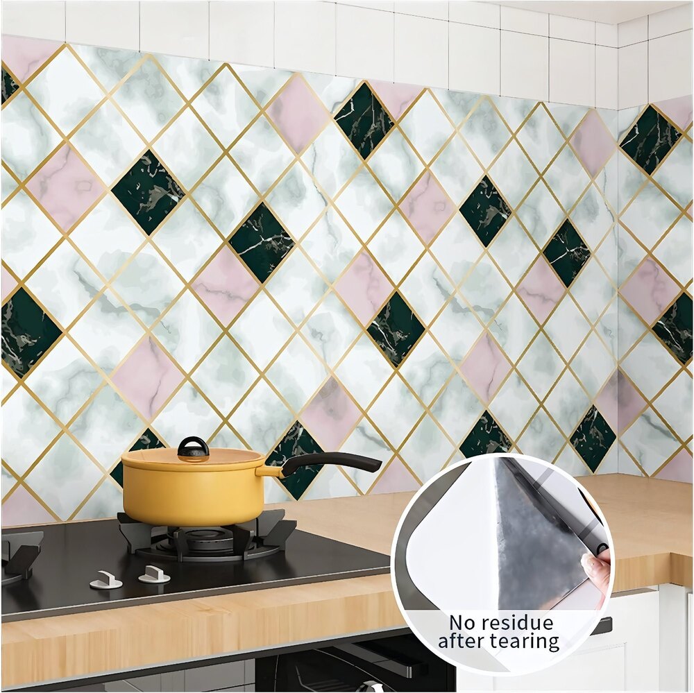 Self Adhesive Marble Wallpaper Checks Design Peel And Stick Wall Paper