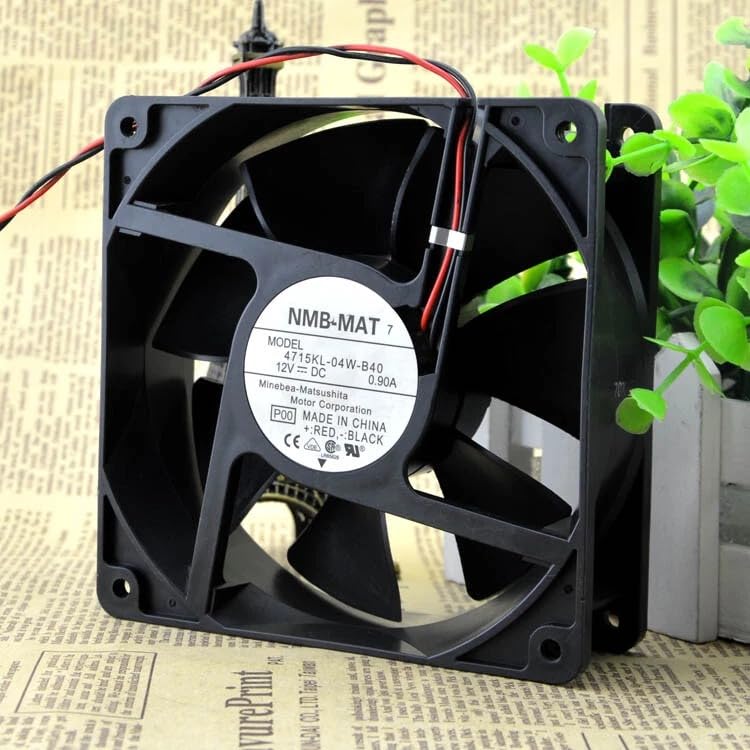 NMB-MAT 4715KL-04W-B40 Axial Fan 12V-0.90A DC Brushless Air Cooling Fan 3200 RPM 120 * 120 * 38mm 2Wire