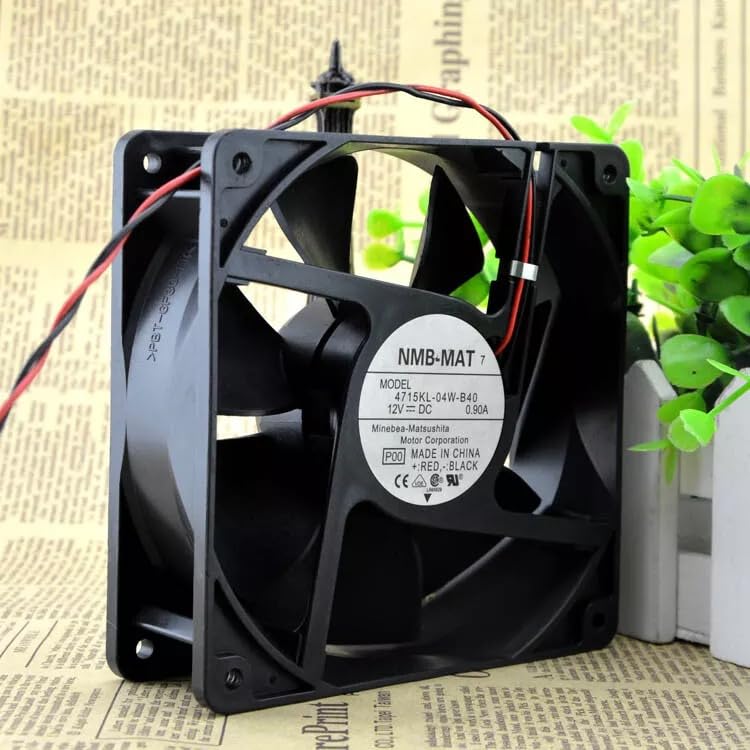 NMB-MAT 4715KL-04W-B40 Axial Fan 12V-0.90A DC Brushless Air Cooling Fan 3200 RPM 120 * 120 * 38mm 2Wire