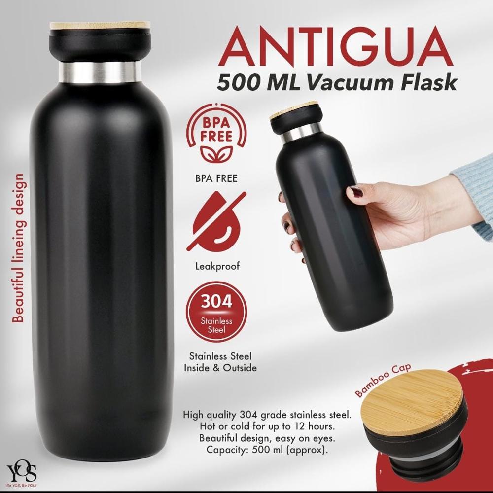 WATER BOTTLE STAINLESS STEEL WITH WOODEN CAP