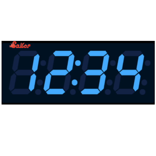 Blue Color Digital Clock