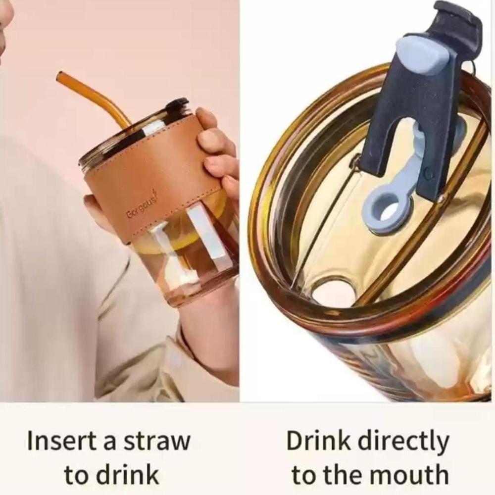 GLASS BOTTLE WITH PU COVER SILICA