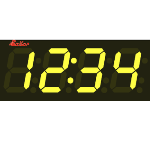 Yellow Color Digital Clock - Battery Life: 1 Years