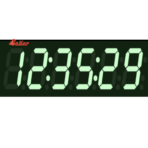 Green Color Digital Clock - Features: High Quality