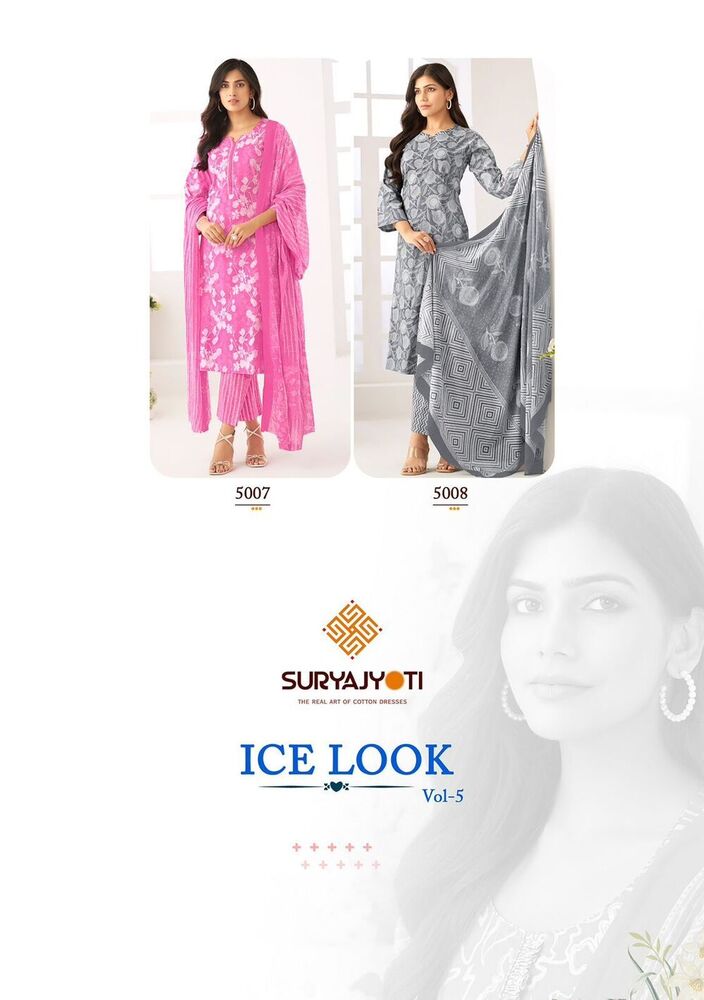 Suryajyoti Ice Look Vol-05 A Dress Material