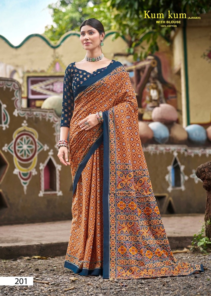 Lakhani Kum Kum Ajrakh Vol-02  Cotton Sarees