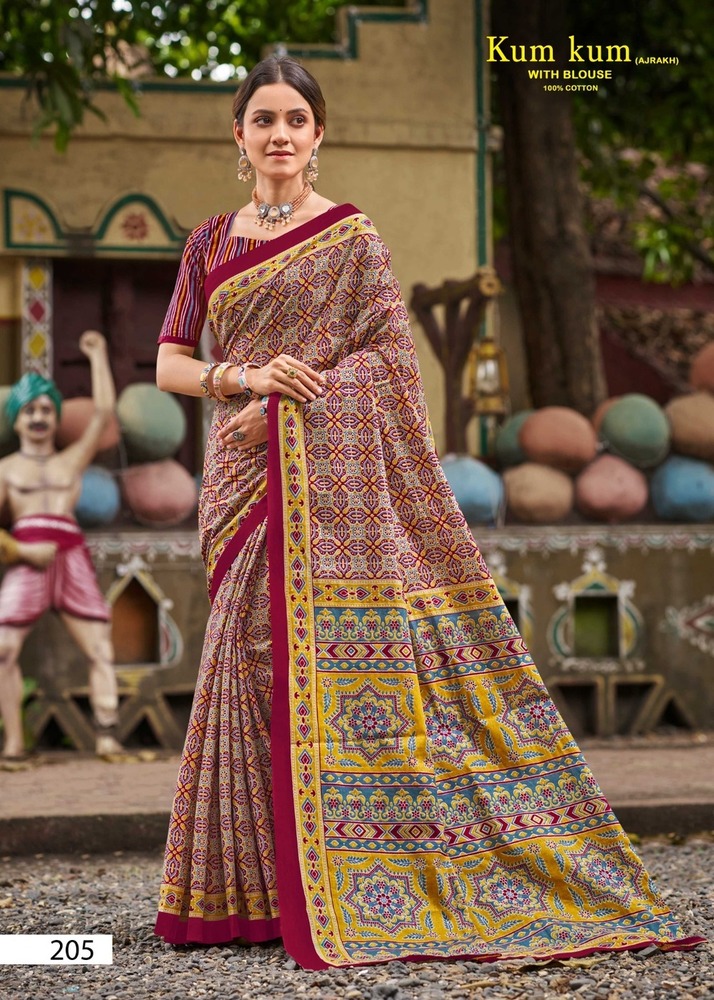 Lakhani Kum Kum Ajrakh Vol-02  Cotton Sarees