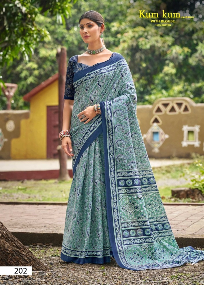 Lakhani Kum Kum Ajrakh Vol-02  Cotton Sarees